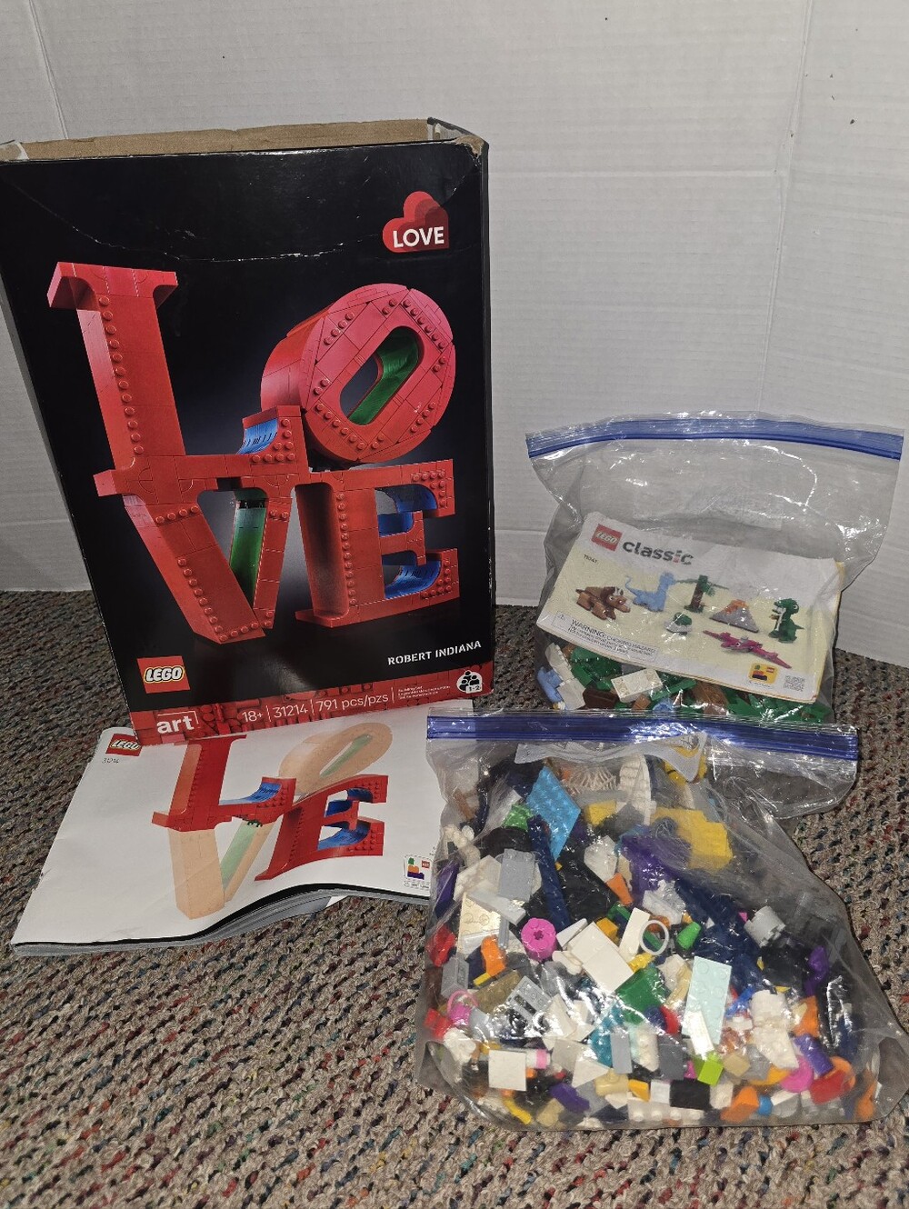 LEGO Classic Dinosaurs Toy Buulding Blocks LOVE Art MISSING PIECES Misc Bag